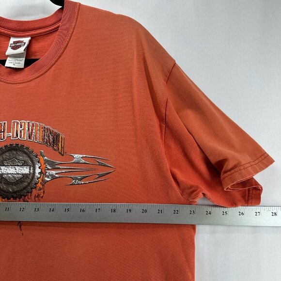 Harley Davidson Motorcycles T-Shirt Mens XL Pullover Grand Canyon Arizona Orange - Picture 7 of 11